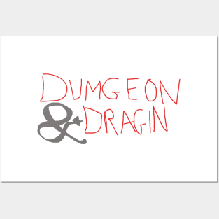 Dumgeon and Dragin' - Awful DND Parody Logo Posters and Art